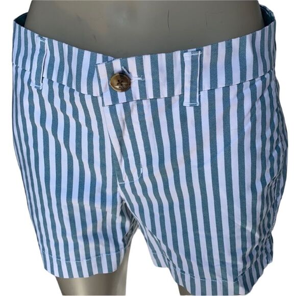 Old Navy ladies flat front striped shorts size 2 - Picture 1 of 9
